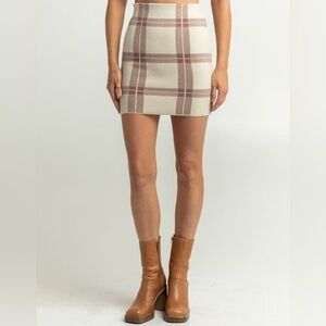 FULL TILT Womens Plaid Sweater Skirt